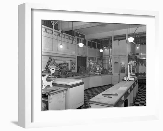 Interior of the Butchery Department, Barnsley Co-Op, South Yorkshire, 1956-Michael Walters-Framed Photographic Print