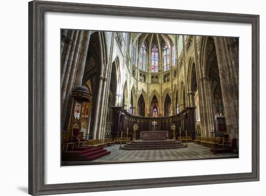 Interior of the Cathedral of Bordeaux, Aquitaine, France, Europe-Michael Runkel-Framed Photographic Print