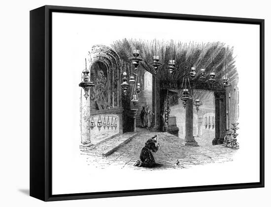 Interior of the Chapel of the Nativity, Bethlehem, C1888-null-Framed Premier Image Canvas