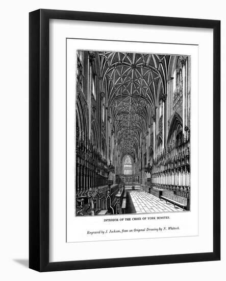 Interior of the Choir of York Minster, C1830-1860-J Jackson-Framed Giclee Print