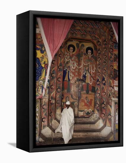 Interior of the Christian Church of Ura Kedane Meheriet, Zege Peninsula, Lake Tana, Ethiopia-Bruno Barbier-Framed Premier Image Canvas