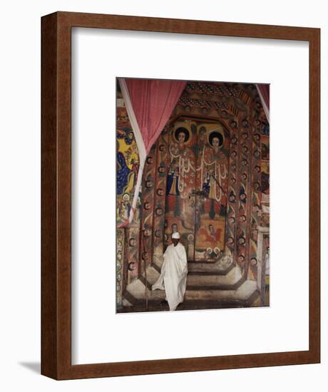 Interior of the Christian Church of Ura Kedane Meheriet, Zege Peninsula, Lake Tana, Ethiopia-Bruno Barbier-Framed Photographic Print