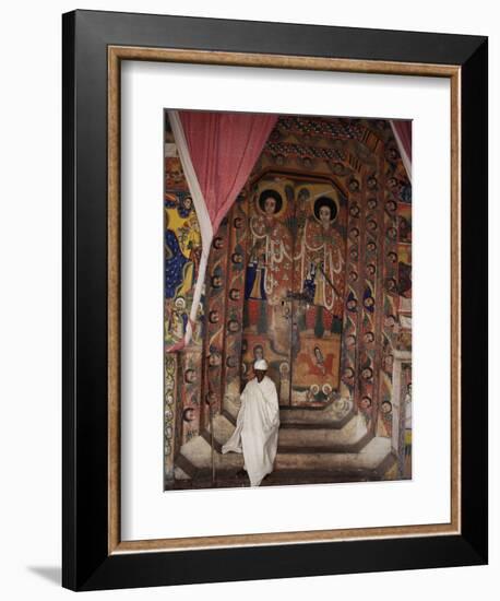 Interior of the Christian Church of Ura Kedane Meheriet, Zege Peninsula, Lake Tana, Ethiopia-Bruno Barbier-Framed Photographic Print