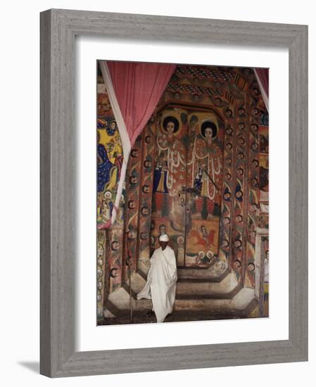 Interior of the Christian Church of Ura Kedane Meheriet, Zege Peninsula, Lake Tana, Ethiopia-Bruno Barbier-Framed Photographic Print