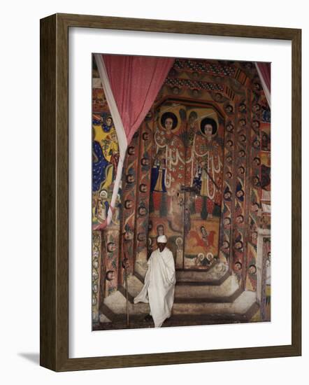 Interior of the Christian Church of Ura Kedane Meheriet, Zege Peninsula, Lake Tana, Ethiopia-Bruno Barbier-Framed Photographic Print