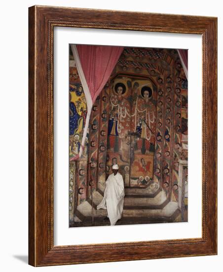 Interior of the Christian Church of Ura Kedane Meheriet, Zege Peninsula, Lake Tana, Ethiopia-Bruno Barbier-Framed Photographic Print