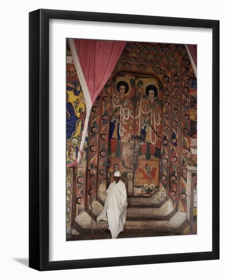 Interior of the Christian Church of Ura Kedane Meheriet, Zege Peninsula, Lake Tana, Ethiopia-Bruno Barbier-Framed Photographic Print