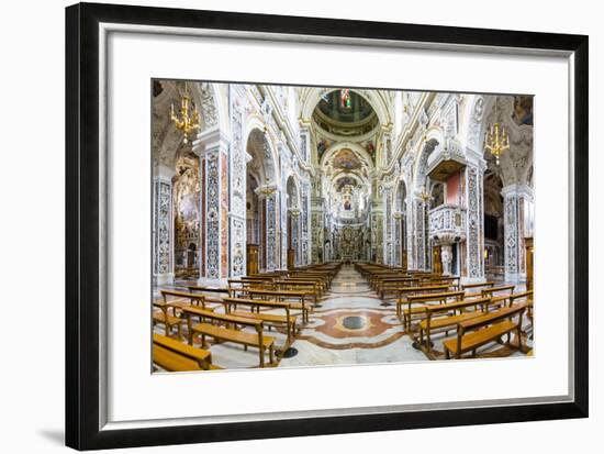 Interior of the Church of Saint Mary of Gesu (Chiesa Del Gesu) (Casa Professa)-Matthew Williams-Ellis-Framed Photographic Print