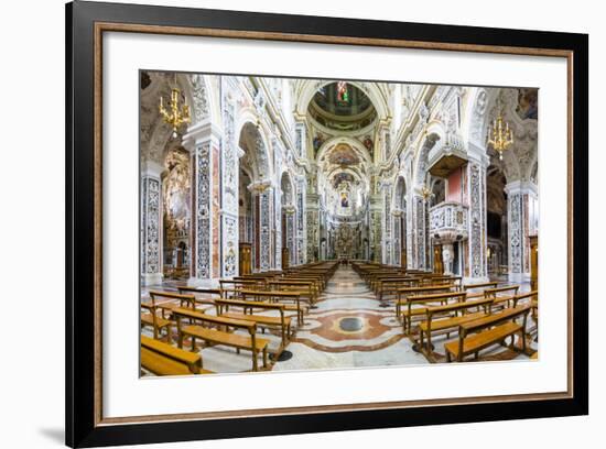 Interior of the Church of Saint Mary of Gesu (Chiesa Del Gesu) (Casa Professa)-Matthew Williams-Ellis-Framed Photographic Print