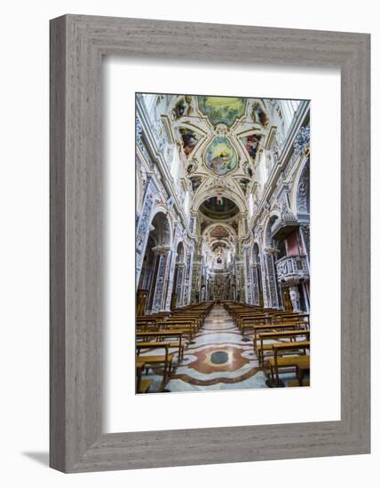 Interior of the Church of Saint Mary of Gesu (Chiesa Del Gesu) (Casa Professa)-Matthew Williams-Ellis-Framed Photographic Print