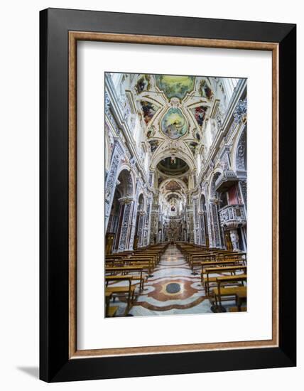 Interior of the Church of Saint Mary of Gesu (Chiesa Del Gesu) (Casa Professa)-Matthew Williams-Ellis-Framed Photographic Print