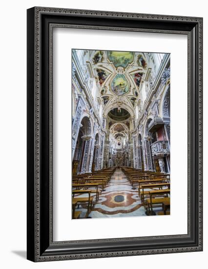 Interior of the Church of Saint Mary of Gesu (Chiesa Del Gesu) (Casa Professa)-Matthew Williams-Ellis-Framed Photographic Print