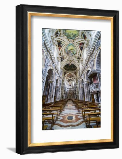 Interior of the Church of Saint Mary of Gesu (Chiesa Del Gesu) (Casa Professa)-Matthew Williams-Ellis-Framed Photographic Print