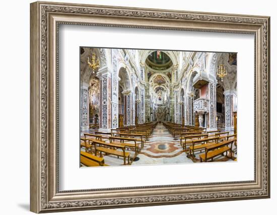 Interior of the Church of Saint Mary of Gesu (Chiesa Del Gesu) (Casa Professa)-Matthew Williams-Ellis-Framed Photographic Print