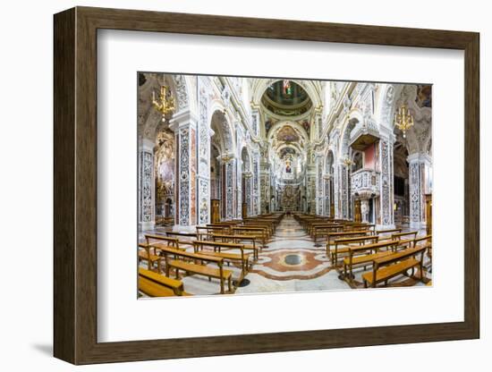 Interior of the Church of Saint Mary of Gesu (Chiesa Del Gesu) (Casa Professa)-Matthew Williams-Ellis-Framed Photographic Print