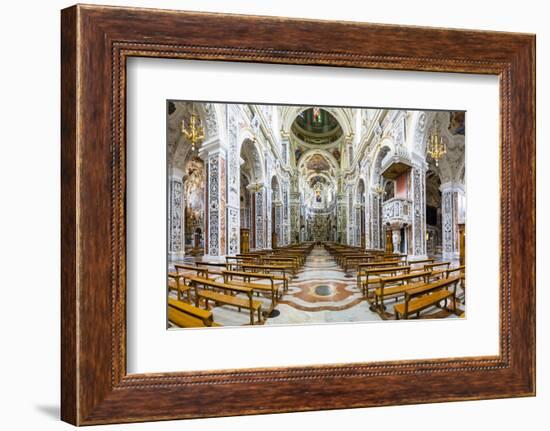 Interior of the Church of Saint Mary of Gesu (Chiesa Del Gesu) (Casa Professa)-Matthew Williams-Ellis-Framed Photographic Print