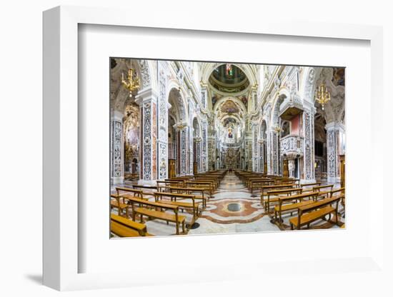 Interior of the Church of Saint Mary of Gesu (Chiesa Del Gesu) (Casa Professa)-Matthew Williams-Ellis-Framed Photographic Print