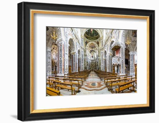 Interior of the Church of Saint Mary of Gesu (Chiesa Del Gesu) (Casa Professa)-Matthew Williams-Ellis-Framed Photographic Print