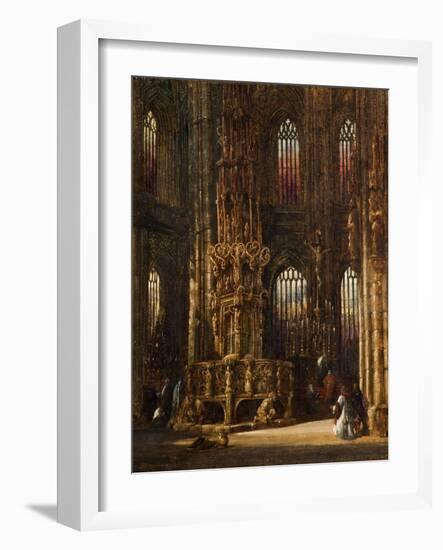 Interior of the Church of St. Lawrence, Nuremberg, C.1875-Henry Thomas Schafer-Framed Giclee Print