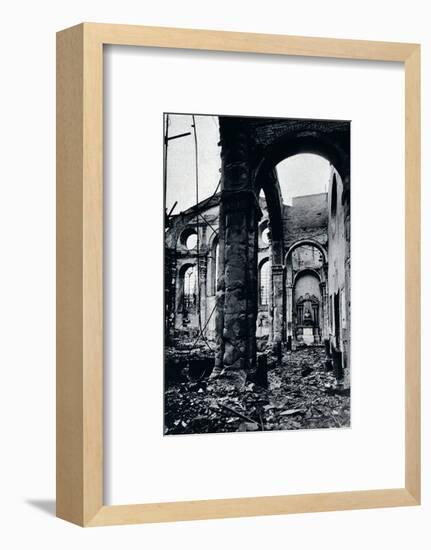 'Interior of the Church of St. Mary Le Bow, Cheapside burnt out in an air raid', 1941-Unknown-Framed Photographic Print