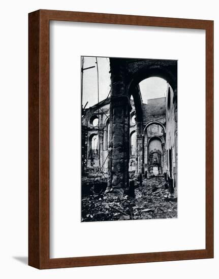 'Interior of the Church of St. Mary Le Bow, Cheapside burnt out in an air raid', 1941-Unknown-Framed Photographic Print