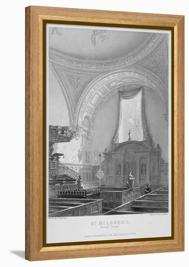 Interior of the Church of St Mildred, Bread Street, City of London, 1838-John Le Keux-Framed Premier Image Canvas