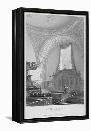 Interior of the Church of St Mildred, Bread Street, City of London, 1838-John Le Keux-Framed Premier Image Canvas
