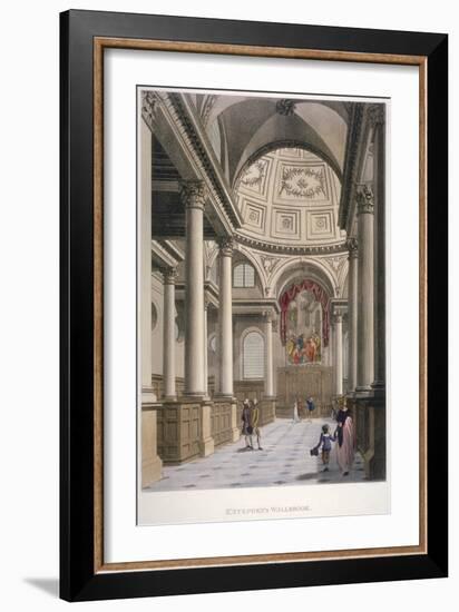 Interior of the Church of St Stephen Walbrook, City of London, 1798-Thomas Malton II-Framed Giclee Print