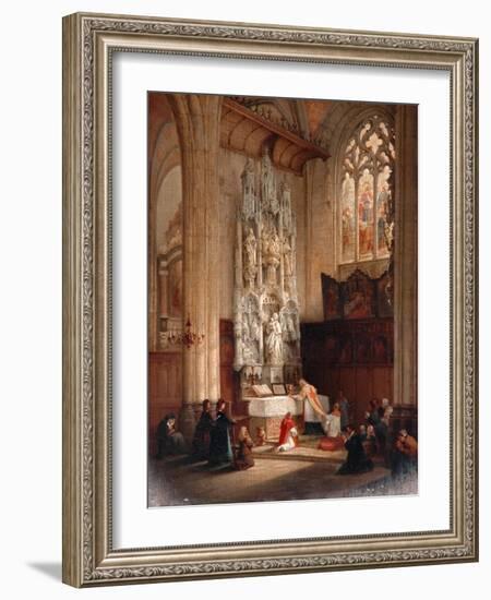 Interior Of The Church Of St Waudru, Mons-Bernard Neyt-Framed Giclee Print