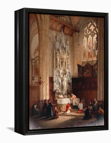 Interior Of The Church Of St Waudru, Mons-Bernard Neyt-Framed Premier Image Canvas