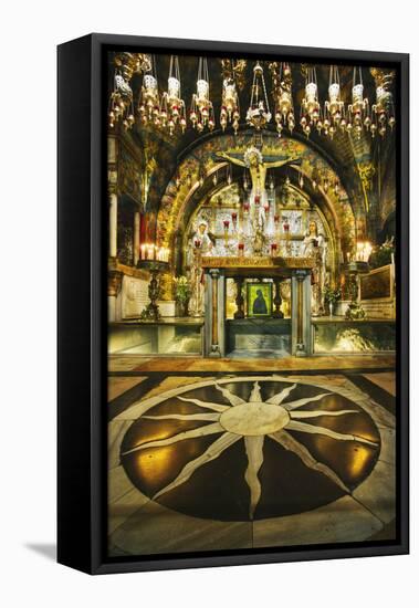 Interior of the Church of the Holy Sepulchre-Jon Hicks-Framed Premier Image Canvas