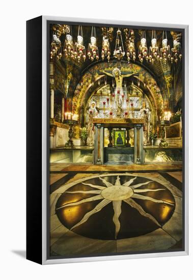 Interior of the Church of the Holy Sepulchre-Jon Hicks-Framed Premier Image Canvas