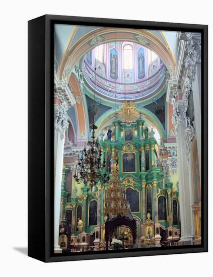 Interior of the Church of the Holy Spirit, Vilnius, Lithuania-Peter Thompson-Framed Premier Image Canvas