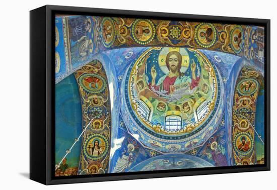 Interior of the Church of the Savior on Blood, Saint Petersburg, Russia-Ian Trower-Framed Premier Image Canvas