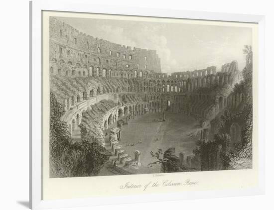 Interior of the Coliseum, Rome-null-Framed Premium Giclee Print