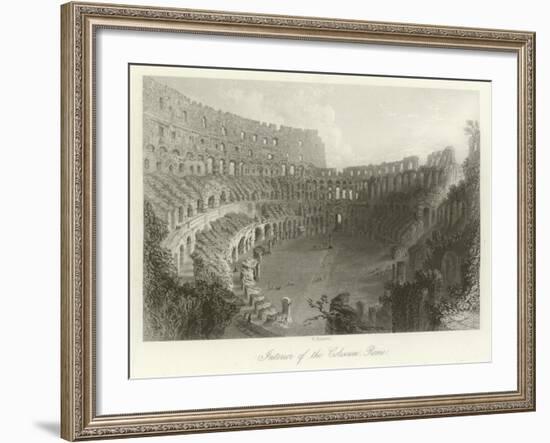 Interior of the Coliseum, Rome-null-Framed Giclee Print