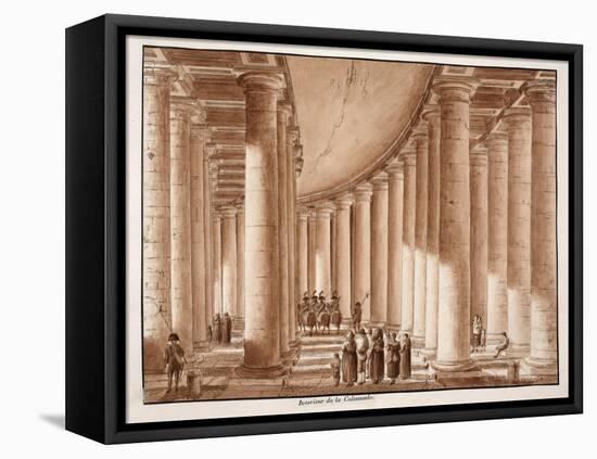 Interior of the Colonnade of St. Peter's Square, 1833-Agostino Tofanelli-Framed Premier Image Canvas