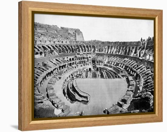 Interior of the Colosseum, Rome, 1893-John L Stoddard-Framed Premier Image Canvas