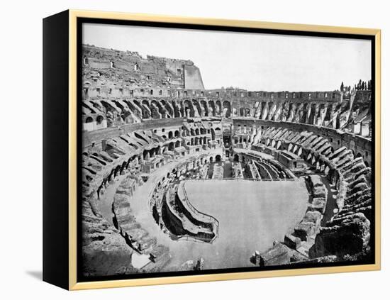 Interior of the Colosseum, Rome, 1893-John L Stoddard-Framed Premier Image Canvas