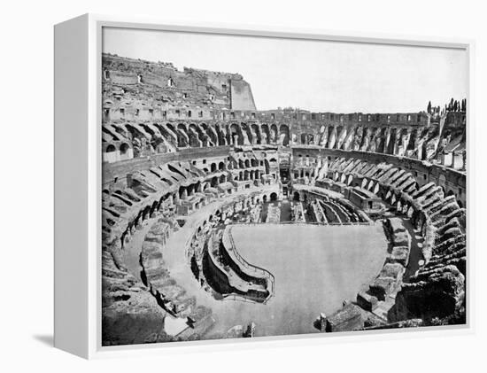 Interior of the Colosseum, Rome, 1893-John L Stoddard-Framed Premier Image Canvas