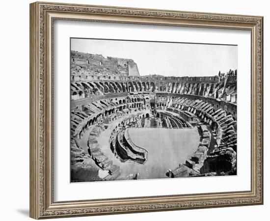 Interior of the Colosseum, Rome, 1893-John L Stoddard-Framed Giclee Print