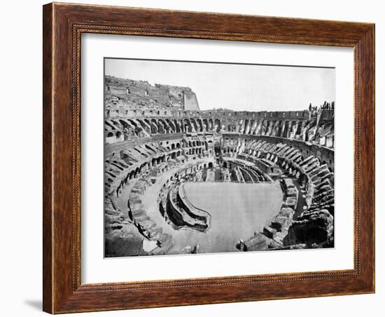 Interior of the Colosseum, Rome, 1893-John L Stoddard-Framed Giclee Print