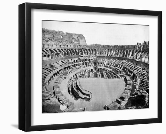 Interior of the Colosseum, Rome, 1893-John L Stoddard-Framed Giclee Print
