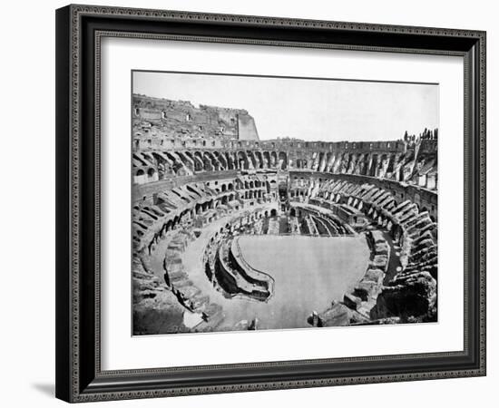 Interior of the Colosseum, Rome, 1893-John L Stoddard-Framed Giclee Print