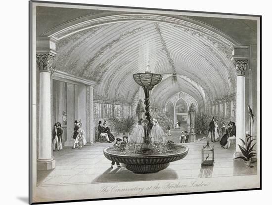 Interior of the Conservatory in the Pantheon on Oxford Street, London, C1834-null-Mounted Giclee Print