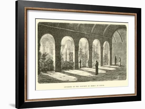 Interior of the Convent of Mercy at Cuzco-Édouard Riou-Framed Giclee Print