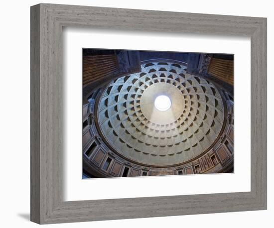 Interior of the dome on the Pantheon in Rome-Sylvain Sonnet-Framed Photographic Print