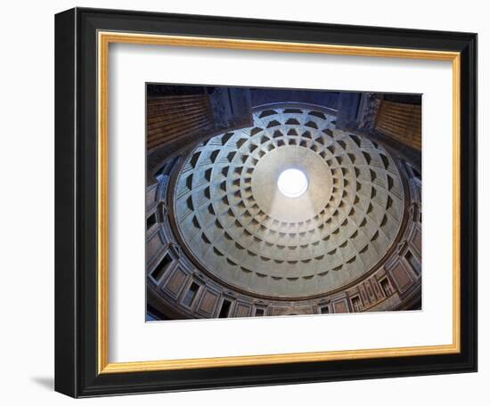 Interior of the dome on the Pantheon in Rome-Sylvain Sonnet-Framed Photographic Print