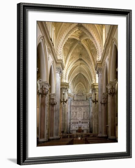 Interior of the Duomo, Erice, Sicily, Italy, Europe-Stuart Black-Framed Photographic Print