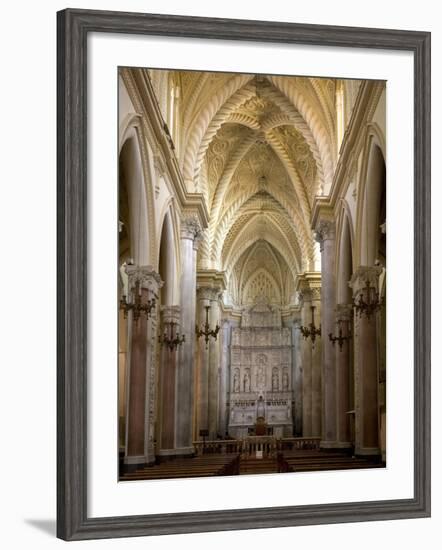 Interior of the Duomo, Erice, Sicily, Italy, Europe-Stuart Black-Framed Photographic Print